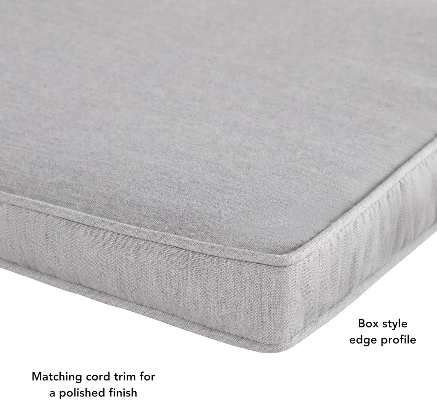 Greendale Home Fashions Sunbrella 17 in. Square Outdoor Corded Chair Pad, Canvas Granite 2 Count