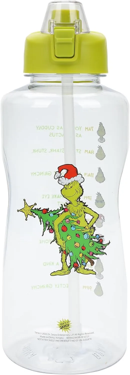 Grinch Hydration Motivation 2-Liter Plastic Water Bottle