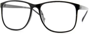 grinderPUNCH Large Nerdy Thin Plastic Frame Clear Lens Glasses