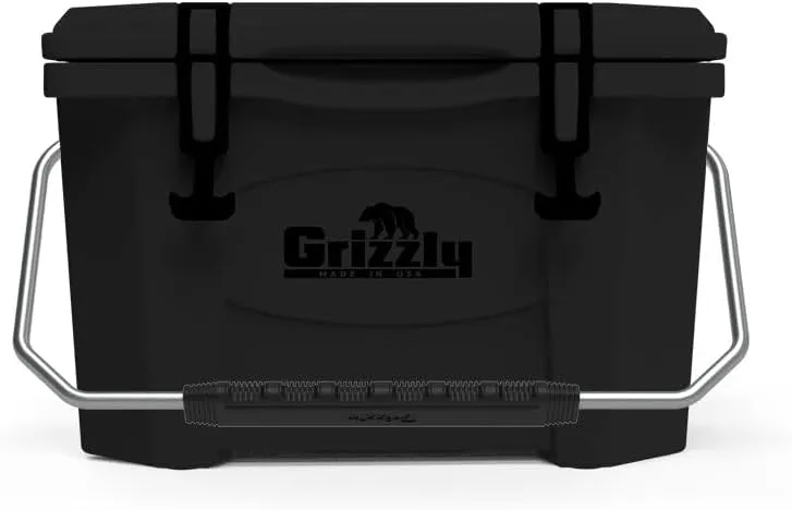 Grizzly 20 Cooler | 20 qt Ice Chest Durable Rotomolded Insulated | Made in USA | Warranty for Life | For Beach Boat Camping Fishing Hunting | G20