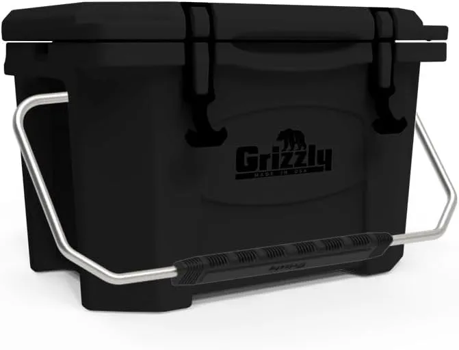 Grizzly 20 Cooler | 20 qt Ice Chest Durable Rotomolded Insulated | Made in USA | Warranty for Life | For Beach Boat Camping Fishing Hunting | G20