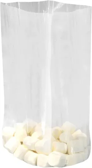 Gusseted Plastic Poly Bag - 16x14x36 & (250Bags)1.5Mil | Heat Sealable | Durable Open Top Clear Plastic Bags for Party Favor, Cookie, Candy, Small Gift Wrapping, Dessert