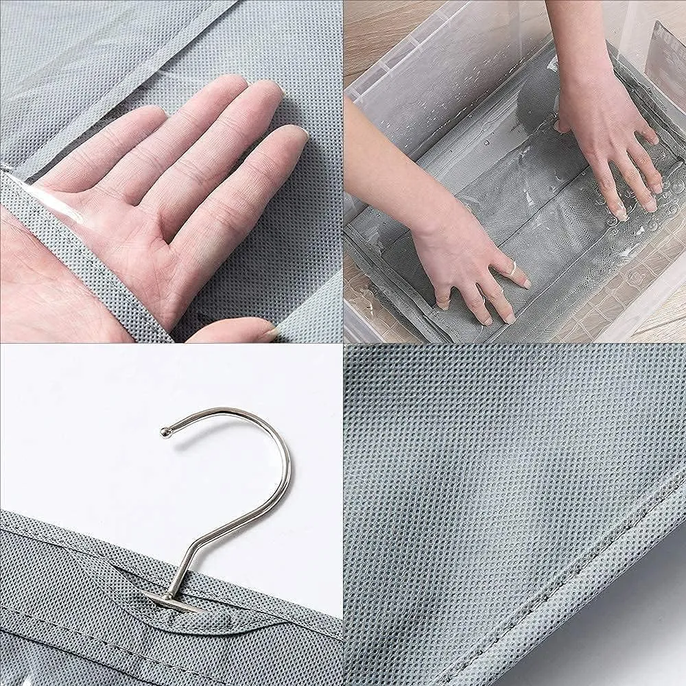Handbag Purse Organizer, 2 Pcs,8 Pockets, Upgrade Dust Proof Purse Organizer Closet, Wardrobe Closet Organizer, Washable Handbag Organizer for Women Handbags Purse (Gray 8 Pocket)