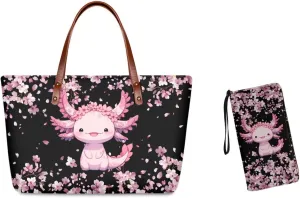 Handbags for Women Large Capacity Crossbody Totes with Wallet Clutch 2pcs Set
