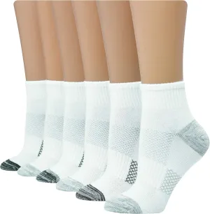 Hanes Women's 6-Pair Lightweight Breathable Ventilation Ankle Socks