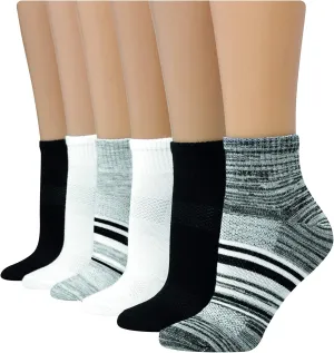 Hanes Women's 6-Pair Lightweight Breathable Ventilation Ankle Socks