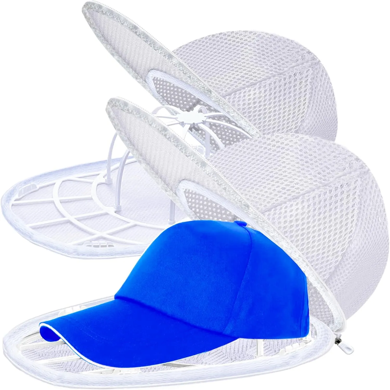 Hat Cleaner, Hat Washer for Baseball Caps, Mesh Bags, Cleaning Protector Cage (2 Pack White)