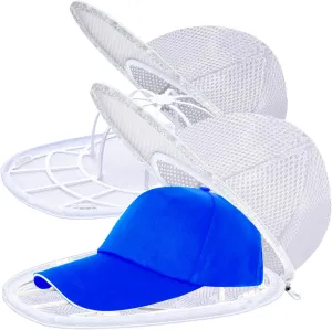 Hat Cleaner, Hat Washer for Baseball Caps, Mesh Bags, Cleaning Protector Cage (2 Pack White)