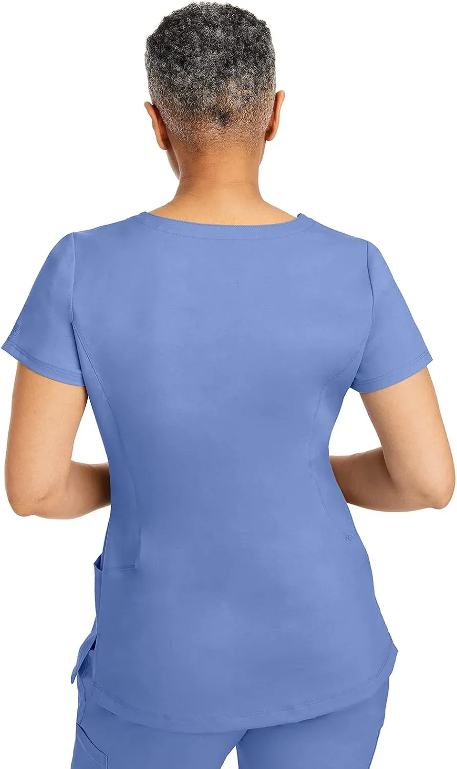 Healing Hands Scrubs for Women 3 Pocket Yoga Top Purple Label 2341 Jeni Y Neck with Zipper Athleisure Top Soft Fabric