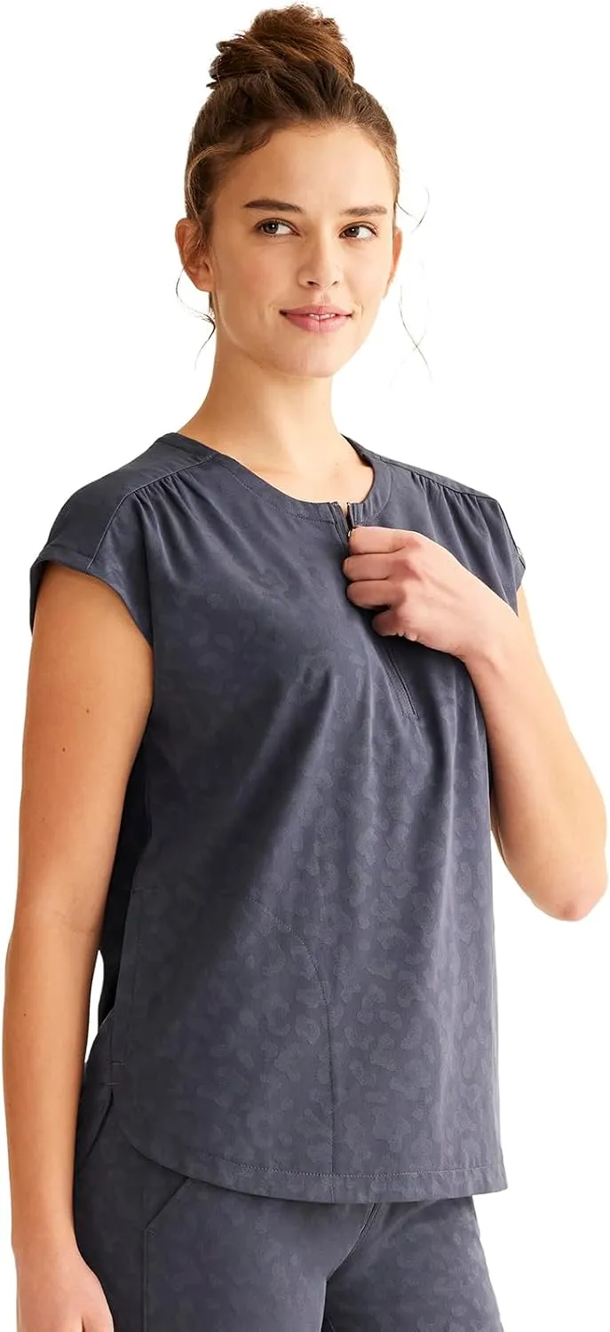 Healing Hands Scrubs for Women Jayden Scrub Top with 2 Pockets, Round Neck, Moisture Wicking and 360° Stretch Fabric HH602