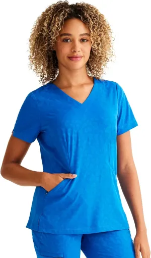 Healing Hands Scrubs for Women V-Neck Scrub Top Jolie with 2 Zip Pockets, Moisture Wicking & 360° Stretch Fabric HH601