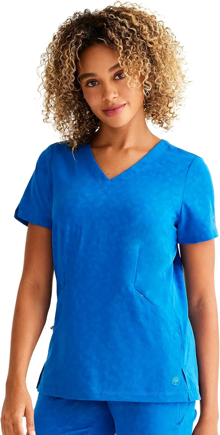 Healing Hands Scrubs for Women V-Neck Scrub Top Jolie with 2 Zip Pockets, Moisture Wicking & 360° Stretch Fabric HH601