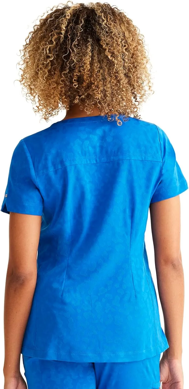 Healing Hands Scrubs for Women V-Neck Scrub Top Jolie with 2 Zip Pockets, Moisture Wicking & 360° Stretch Fabric HH601