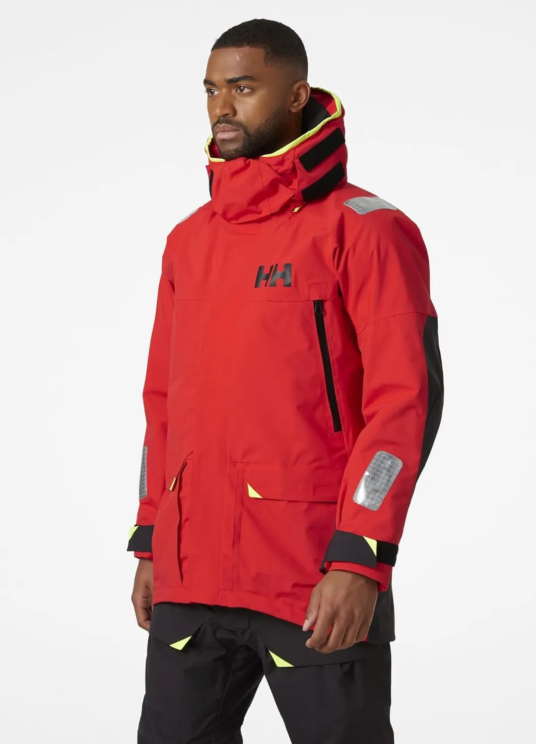Helly-Hansen Skagen Waterproof Jackets for Men Featuring Windproof Sailing Fabric and Packable Neon Yellow Hood
