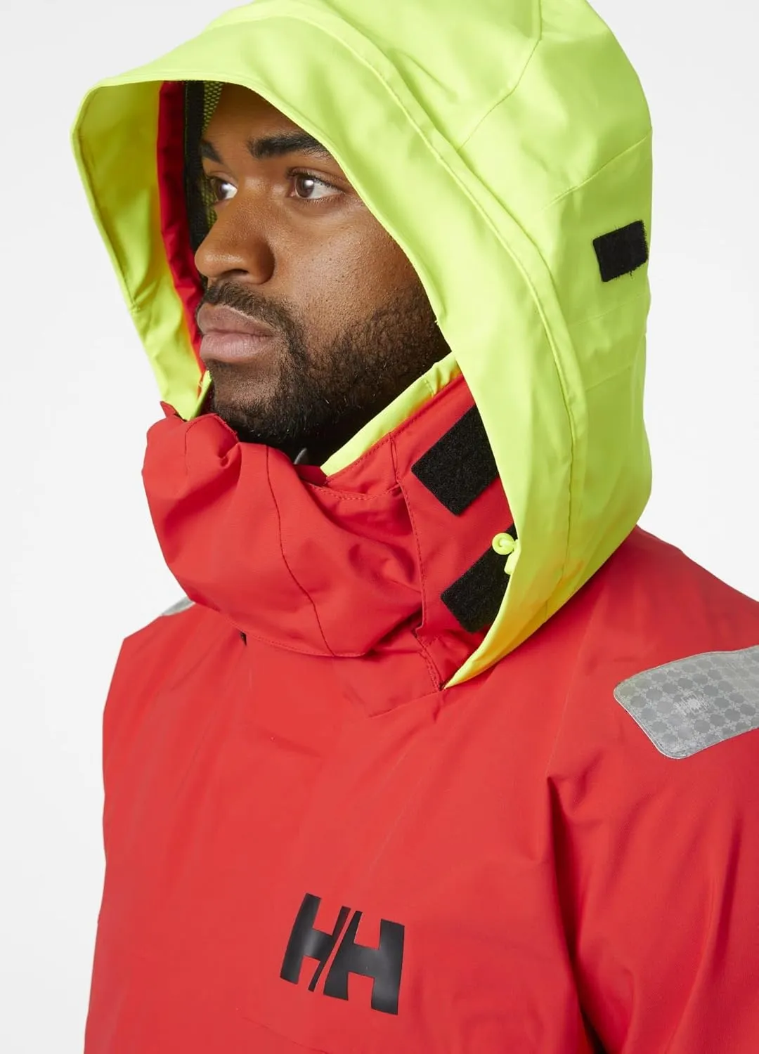 Helly-Hansen Skagen Waterproof Jackets for Men Featuring Windproof Sailing Fabric and Packable Neon Yellow Hood