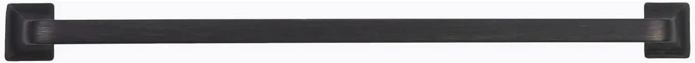Hickory Hardware 1 Pack Solid Core Kitchen Cabinet Pulls, Luxury Cabinet Handles, Hardware for Doors & Dresser Drawers, 12 Inch Hole Center, Satin Nickel, Forge Collection