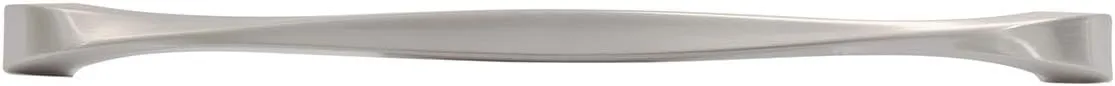 Hickory Hardware 1 Pack Solid Core Kitchen Cabinet Pulls, Luxury Cabinet Handles, Hardware for Doors & Dresser Drawers, 12 Inch Hole Center, Satin Nickel, Twist Collection