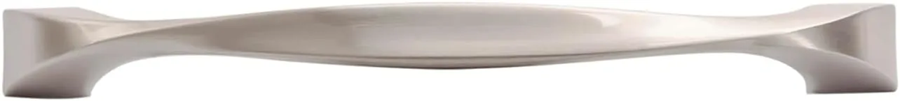 Hickory Hardware 10 Pack Solid Core Kitchen Cabinet Pulls, Luxury Cabinet Handles, Hardware for Doors & Dresser Drawers, 5-1/16 Inch (128mm) Hole Center, Satin Nickel, Twist Collection