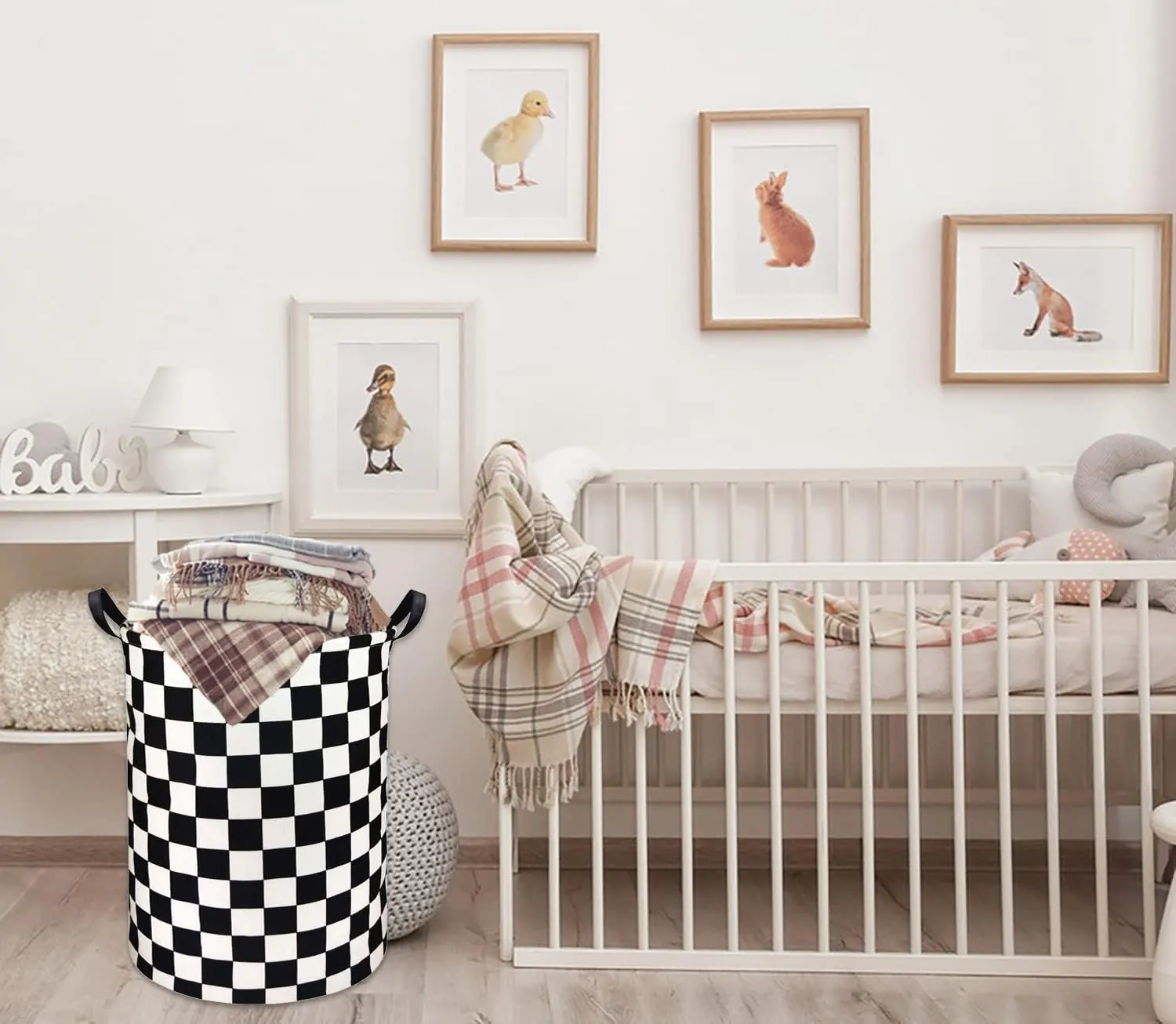 HIYAGON Boys Laundry Basket hamper Kids Hamper Car Toy Organizer Bins for Room Decor,Gift Basket for Bedroom(Racing Flag)