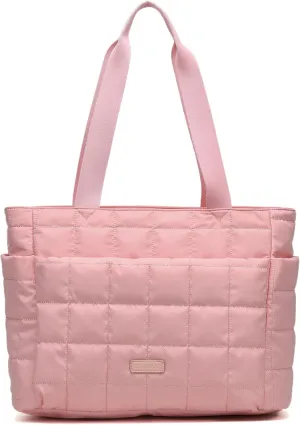 HKCLUF Quilted Puffer Tote Bag for Women 20L Lightweight Waterproof Large Work Travel Gym Tote Bag with Laptop Compartment