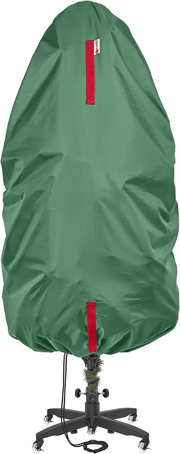 HOLDN’ STORAGE Upright Christmas Tree Storage Bag - Holiday Tree Cover for 4 ft Christmas Trees or Topiary Trees - Durable, Lightweight, Convenient, Vertical Xmas Storage Bag (Green)
