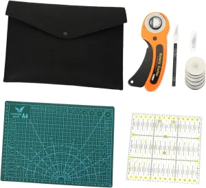 Holibanna 1Set DIY Sewing Cutter Kit Rotary Fabric Cutter for Crafting Durable Cutting Tool for Fabric with Convenient Storage Bag