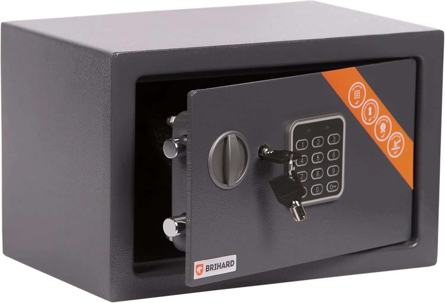 Home Electronic Safe 7.87"H x 12.2"W x 7.87"D, Money & Jewellery Lockable Box 0.39 Cubic Feet, Compact SafetyBox with Digital Keypad Lock LED Screen, Mini Safe Box for Home