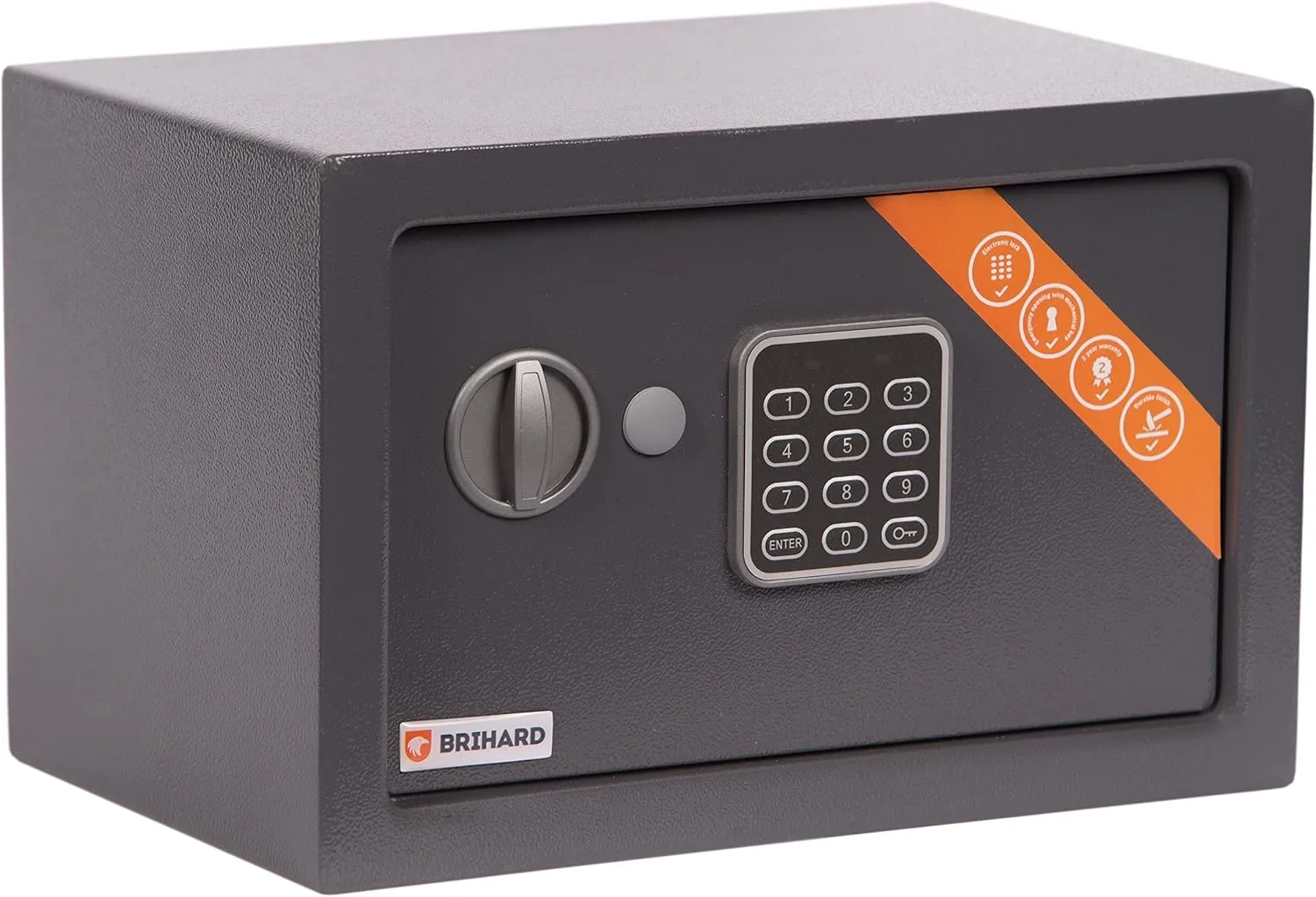 Home Electronic Safe 7.87"H x 12.2"W x 7.87"D, Money & Jewellery Lockable Box 0.39 Cubic Feet, Compact SafetyBox with Digital Keypad Lock LED Screen, Mini Safe Box for Home