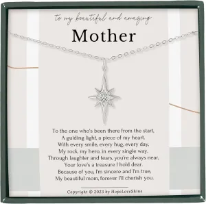 HOPE LOVE SHINE Mom Gift from Daughter - Sentimental, Meaningful Mother and Daughter Necklace, Jewelry, 14k Gold Plated Sterling Silver