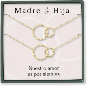 HOPE LOVE SHINE Mom Gift from Daughter - Sentimental, Meaningful Mother and Daughter Necklace, Jewelry, 14k Gold Plated Sterling Silver
