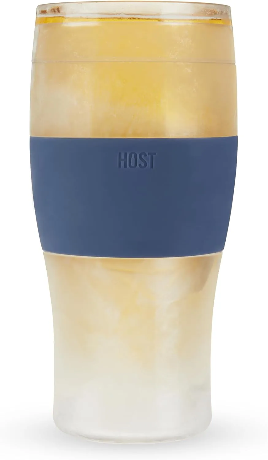 HOST Beer FREEZE Beer Glass Cups Set Drinking Glasses, Freezer Mugs with Gel Double Walled Cool Cups Plastic Multicolor 16oz Set of 4