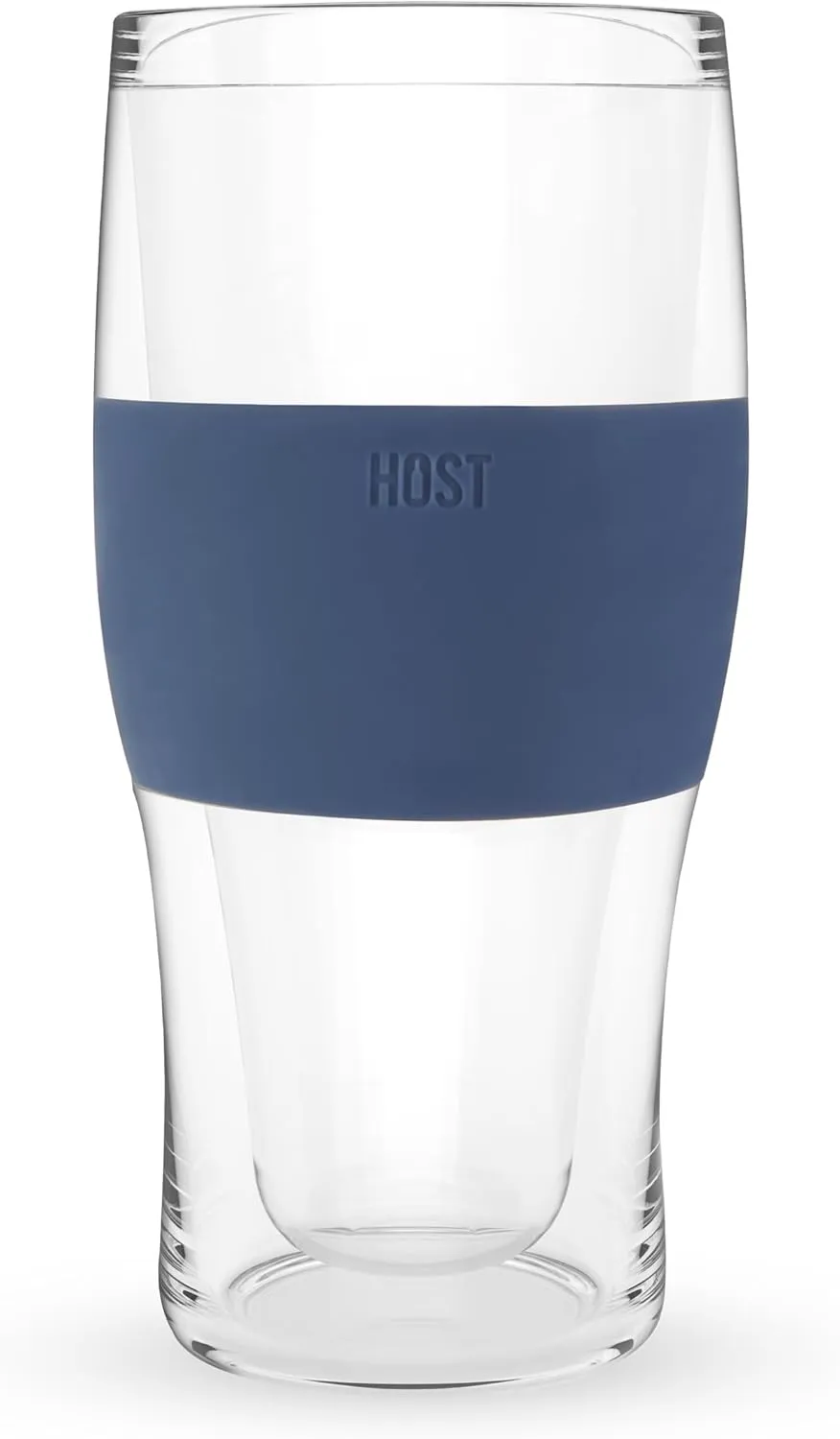 HOST Beer FREEZE Beer Glass Cups Set Drinking Glasses, Freezer Mugs with Gel Double Walled Cool Cups Plastic Multicolor 16oz Set of 4