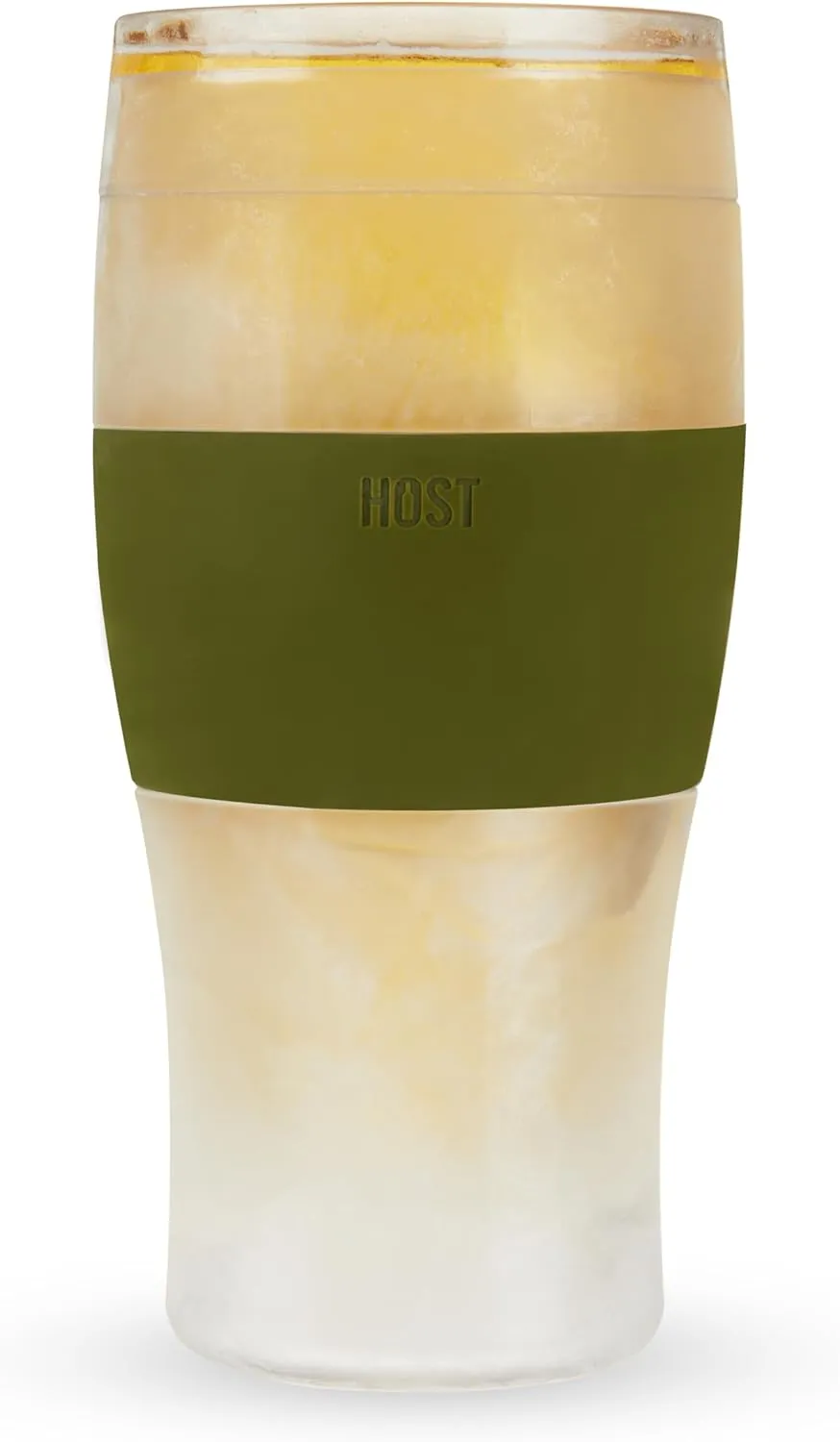 HOST Beer FREEZE Beer Glass Cups Set Drinking Glasses, Freezer Mugs with Gel Double Walled Cool Cups Plastic Multicolor 16oz Set of 4