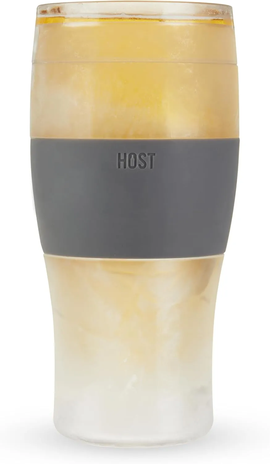 HOST Beer FREEZE Beer Glass Cups Set Drinking Glasses, Freezer Mugs with Gel Double Walled Cool Cups Plastic Multicolor 16oz Set of 4
