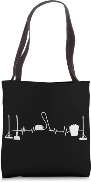 Housekeeper Heartbeat Funny Housekeeping Cleaner Graphic Tote Bag