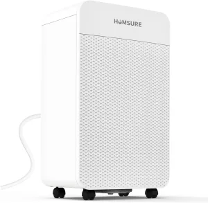 HUMSURE 4500 Sq. Ft 70 Pints Dehumidifier for Basement and Home, Bathroom, Bedroom, Equipped With Drainage Hose, Automatic Defrosting, 24-Hour Timer Function