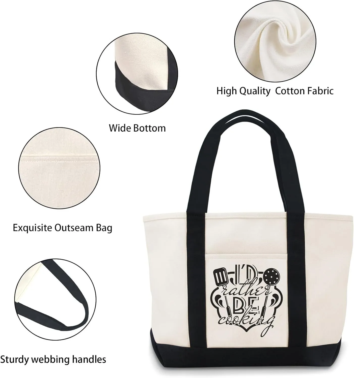 I'd Rather Be Canvas Tote Bag Canvas Bag Suitable For Advertising,Promotion, Gift, Activity