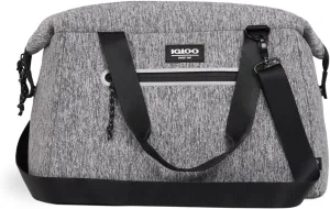 Igloo Moxie Heather Grey Softside Cooler, Lightweight, Stylish, Neoprene Exterior, Insulated Leakproof Liner, Cooler Bags