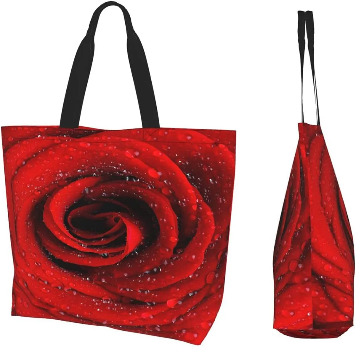 IMPCOKRU Large Tote Bag for Women Reuseable Handbag,Double Sided Priting Grocery Bag Foldable for Shopping Travel Activity