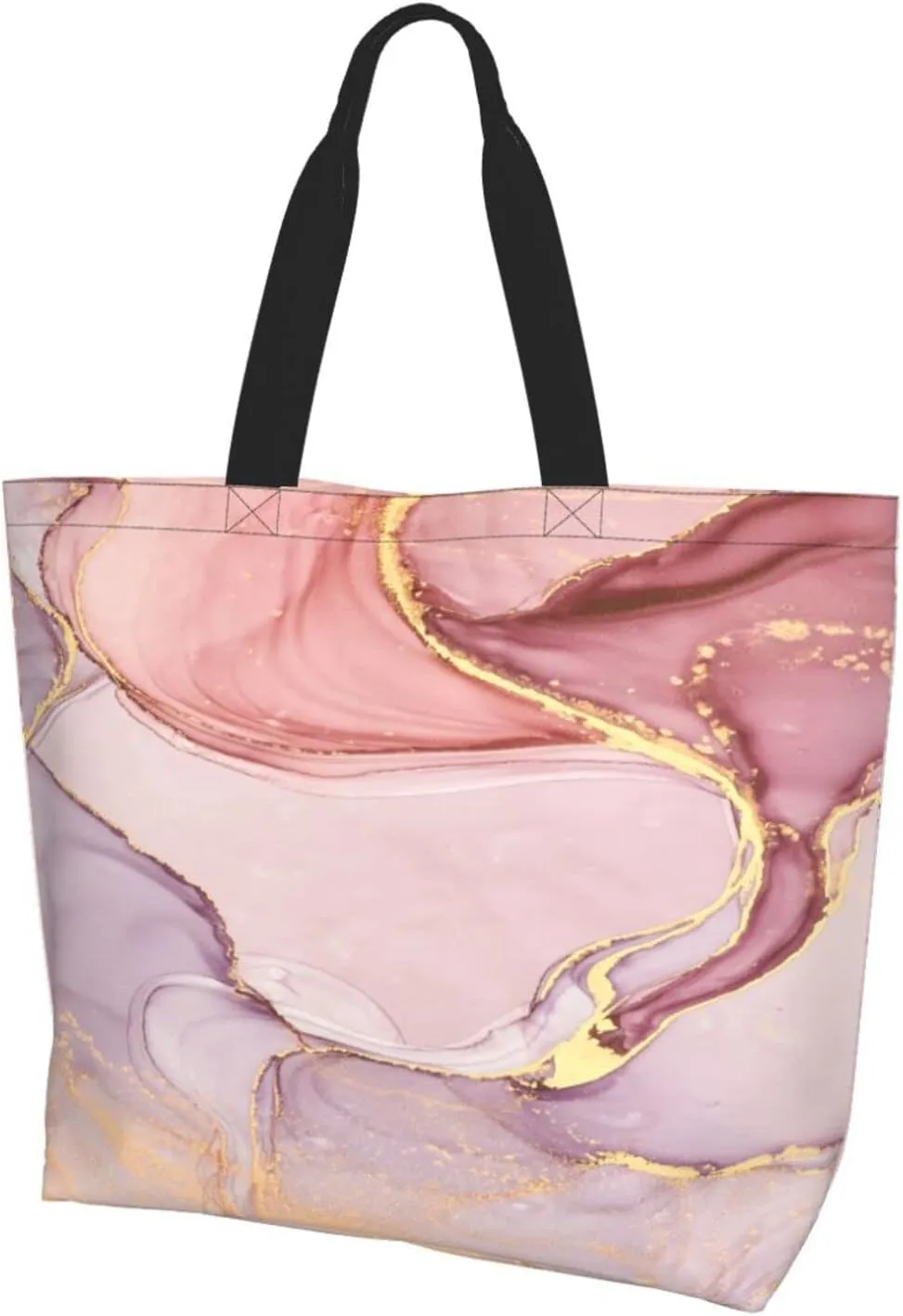 IMPCOKRU Large Tote Bag for Women Reuseable Handbag,Double Sided Priting Grocery Bag Foldable for Shopping Travel Activity