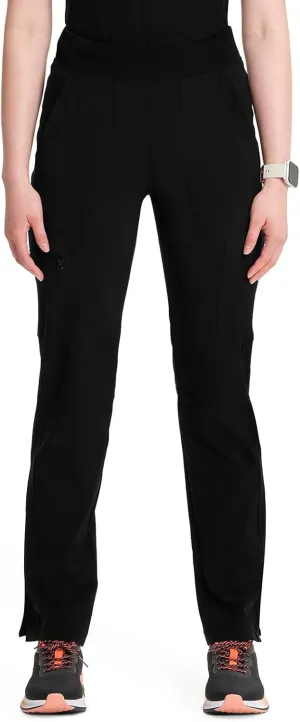 Infinity Cherokee Women's Scrub Pant Mid Rise Tapered Leg Pull-on Bottom with Moisture Wicking & 360° Stretch Fabric CK065A