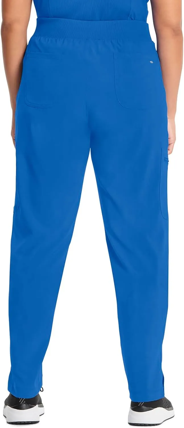 Infinity Cherokee Women's Scrub Pant Mid Rise Tapered Leg Pull-on Bottom with Moisture Wicking & 360° Stretch Fabric CK065A