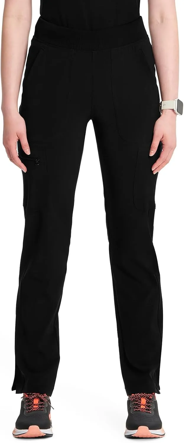 Infinity Cherokee Women's Scrub Pant Mid Rise Tapered Leg Pull-on Bottom with Moisture Wicking & 360° Stretch Fabric CK065A