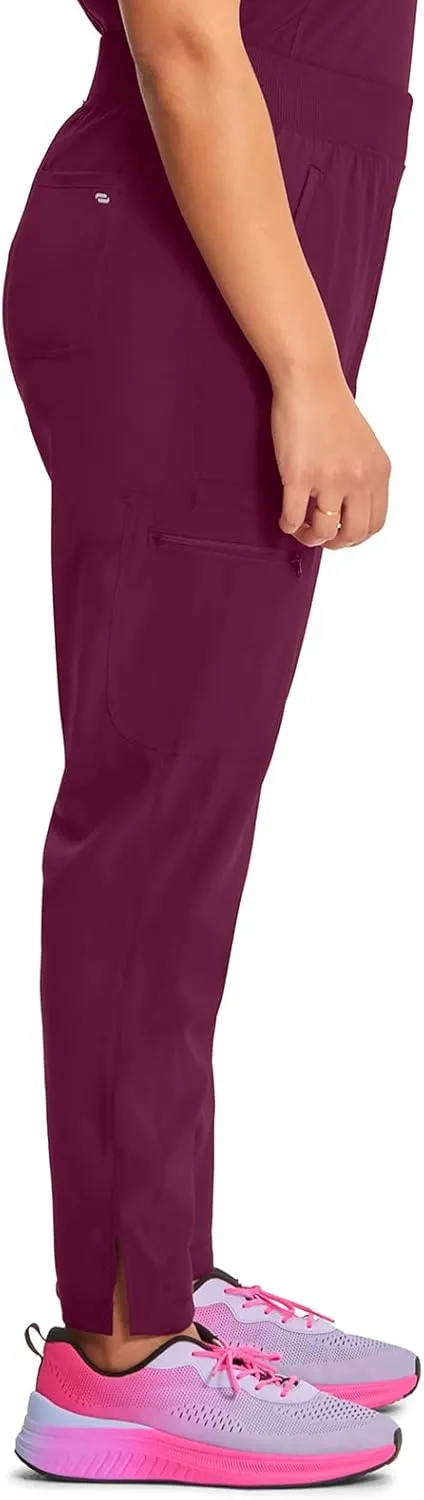 Infinity Cherokee Women's Scrub Pant Mid Rise Tapered Leg Pull-on Bottom with Moisture Wicking & 360° Stretch Fabric CK065A