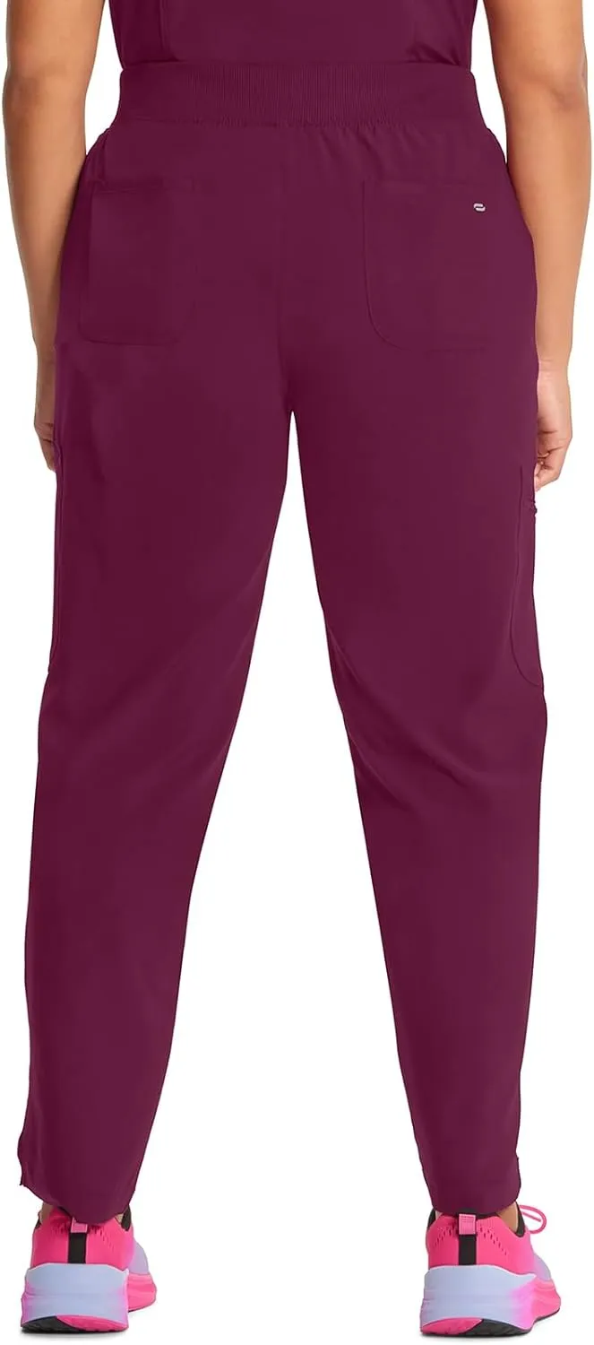 Infinity Cherokee Women's Scrub Pant Mid Rise Tapered Leg Pull-on Bottom with Moisture Wicking & 360° Stretch Fabric CK065A