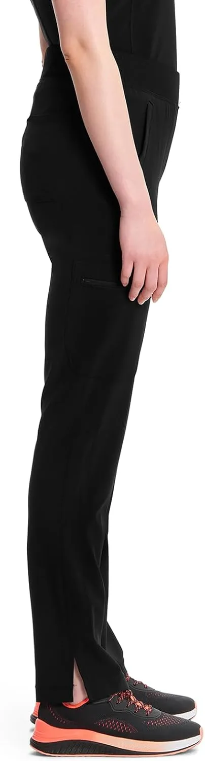 Infinity Cherokee Women's Scrub Pant Mid Rise Tapered Leg Pull-on Bottom with Moisture Wicking & 360° Stretch Fabric CK065A