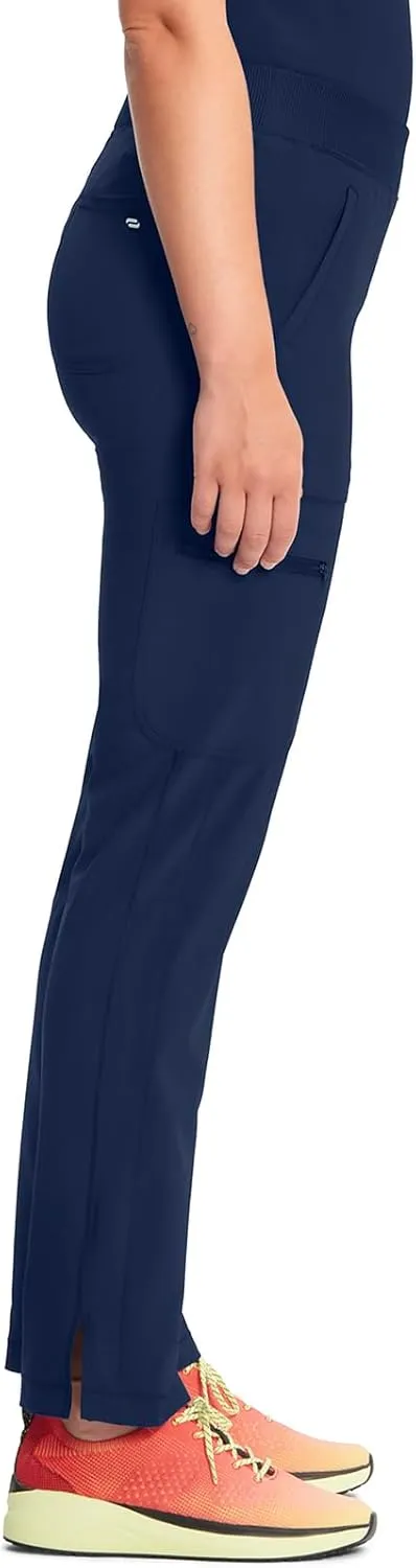 Infinity Cherokee Women's Scrub Pant Mid Rise Tapered Leg Pull-on Bottom with Moisture Wicking & 360° Stretch Fabric CK065A