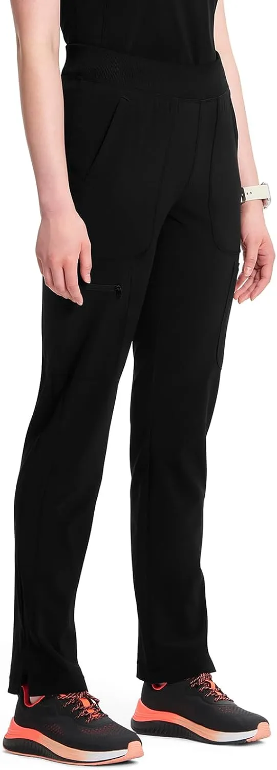 Infinity Cherokee Women's Scrub Pant Mid Rise Tapered Leg Pull-on Bottom with Moisture Wicking & 360° Stretch Fabric CK065A