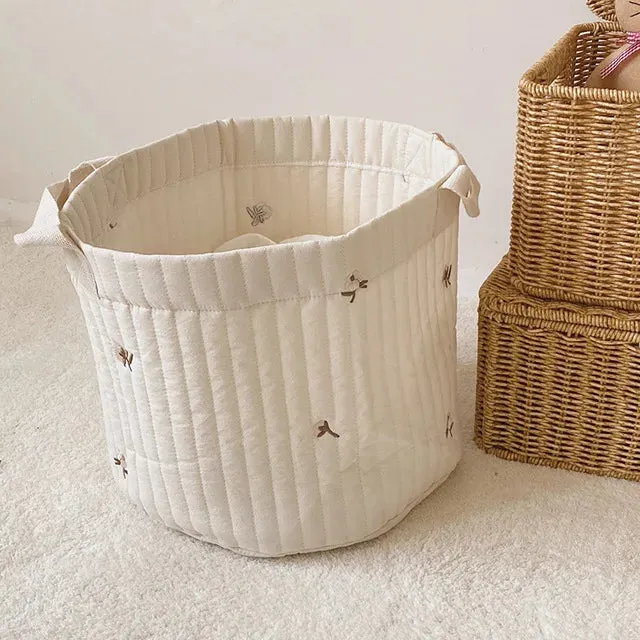 INS Baby Bags Cute Bear Embroidery Diaper Bag Caddy Nappy Cart Storage Mummy Maternity Bag