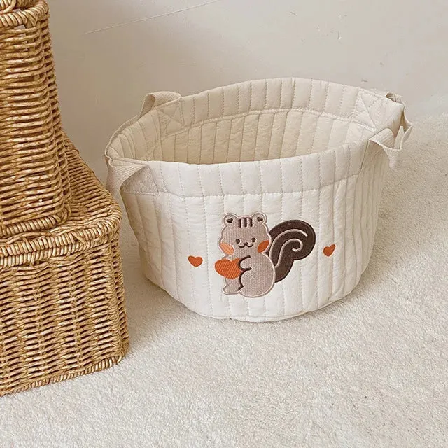 INS Baby Bags Cute Bear Embroidery Diaper Bag Caddy Nappy Cart Storage Mummy Maternity Bag